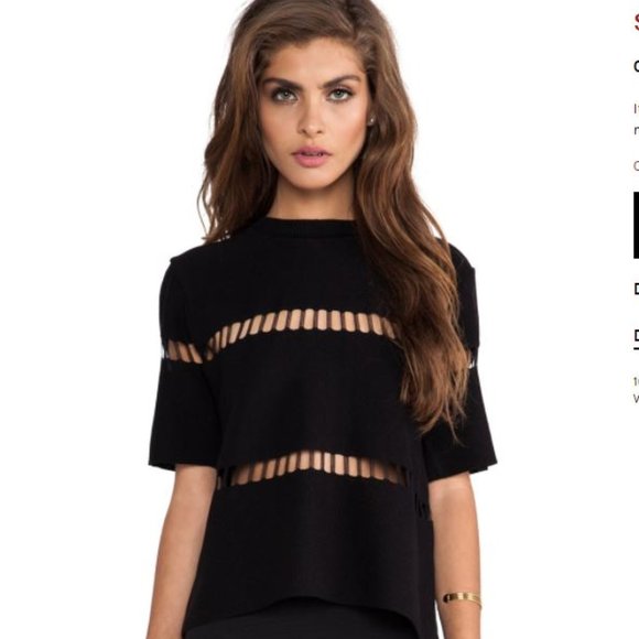 J.O.A. Sweaters - J.O.A. Open Knit Crop Short Sleeve Sweater